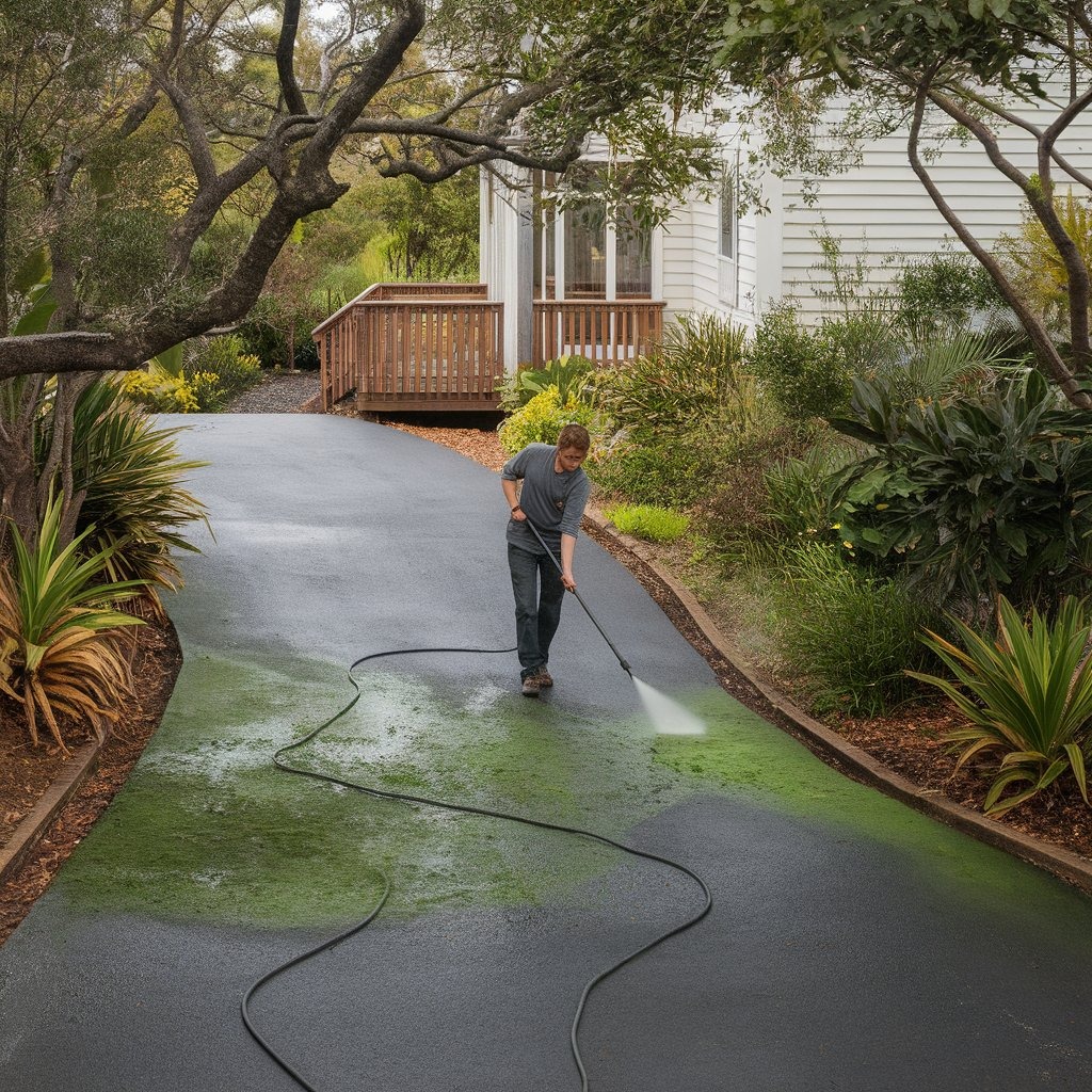 best way to remove moss from asphalt driveway