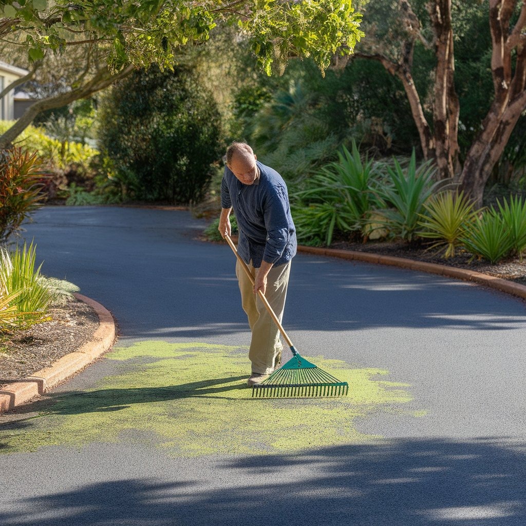 how to remove moss on asphalt driveway
