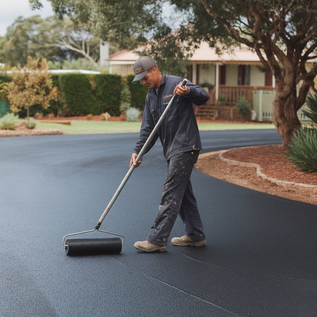 how to seal coat an asphalt driveway