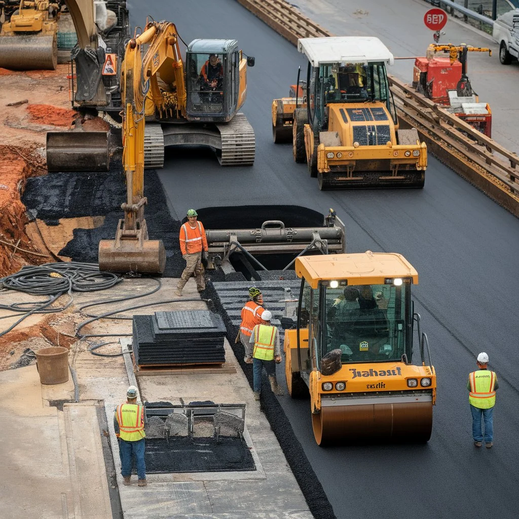 What equipment is needed to lay asphalt